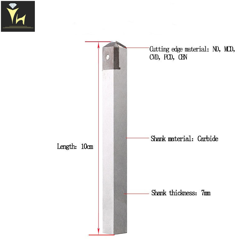 External Internal 0.25mm ND Diamond Lathe Tools